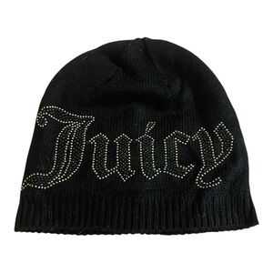 Juicy Couture Classic Black Knit Hat